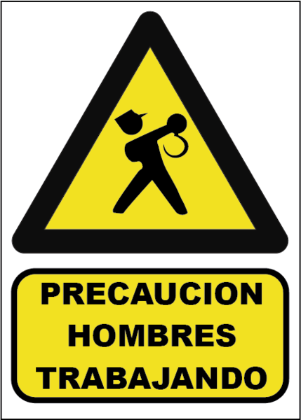 Precaucion Hombres Trabajando