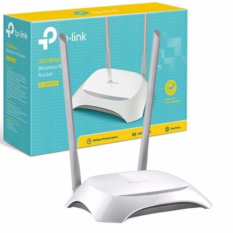 ROUTER TP-LINK TL-WR840N 300MBPS 802.11N / G / B MULTIMODO ACCESS POINT REPETIDOR WISP 4 PUERTOS LAN 10 / 100 1 PUERTO WAN 10 / 100 2 ANTENAS FIJAS EXTERNAS